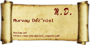 Murvay Dániel névjegykártya